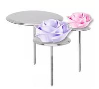 Juego de 3 piezas de Clavos de Repostería de Acero Inoxidable para Decoración de Pasteles, Herramientas de Decoración de Pasteles, Soportes de Tuberías para Pasteles, Clavos para Flores de Pasteles