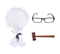 Juego de 3 piezas de cosplay de juez, disfraz de actuación dramática, trajes de juez, disfraz de cosplay, adecuado para actuaciones dramáticas, fiestas y actuaciones escénicas