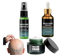 Juego de 3 piezas de crema calva nutritiva, crema para el cuidado del cuero cabelludo, cuidado hidratante y reparador, efecto antideslumbrante, contra quemaduras e irritaciones de la piel, cuidado