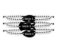 Juego de 3 Piezas de Cuentas de Acero Inoxidable con Forma de corazón de Rompecabezas Negro, Pulseras Familiares de la Amistad para Mujeres, mamá, papá, YA4773