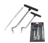 Juego de 3 piezas de extractor de juntas tóricas y juntas tóricas, herramienta de extracción de sellos de acero resistente con puntas en ángulo para reparación de automóviles, 3 tamaños (117/150/165