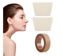 Juego de 3 piezas de férula nasal termoplástica y cinta de papel para tono de piel, kit de fijación nasal sin alcohol y sin electricidad, clip trapezoidal reutilizable para la nariz y cinta