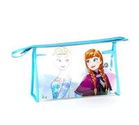 Neceser de Viaje de Frozen - Color Azul - 23 x 15 x 8 cm - Gran Capacidad de Almacenamiento - Cierre de Cremallera - Producto Original Diseñado en España