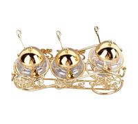 Juego de 3 piezas Jarro de azúcar de oro de estilo europeo con cuchara de tapa de vidrio pulido Jar de condimentos para hoteles restaurante restaurante