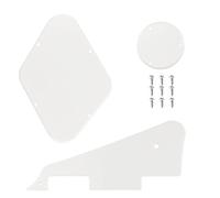 Juego de 3 piezas LP Pickguard Control Backplate Selector Switch Plate Cover con tornillos Compatible con Epiphone Les Paul Standard Guitar Plastic White