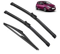 Juego de 3 piezas para limpiaparabrisas delantero y trasero-Para modelos Renault Twingo 2 2007-2014, 24"+16"+12" - Kit de limpiaparabrisas,visibilidad clara,silencios