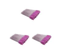 Juego de 3 pinceles de pestañas exquisitos para el día de San Valentín con cerdas dulces para el día de San Valentín, herramienta de extracción de cejas, varillas de cristal/morado-r