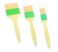 Juego de 3 pinceles para hornear, cepillo de cerdas naturales, para cocina, pastelería para cocinar mantequilla, asar, salsa, marinada, asar y distribuir aceite