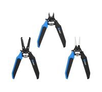 iFixit Alicates Mandible IF145-550-1 – Juego 3 piezas ergonómico negro/azul