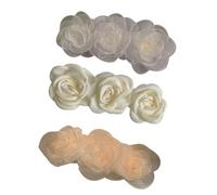 Juego de 3 pinzas para el pelo de flores de tela para mujeres y adolescentes, horquillas coreanas de moda, herramienta de peinado para el cabello, decoración del cabello