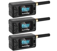 Juego de 3 placas de desarrollo ESP32 LoRa V3 + batería de 1100 mAh + funda protectora - con antena de 868 MHz y dispositivos LoRa V3 SX1262 para Meshtastic AR duino LoRawan IOT (N30 versión, negro)
