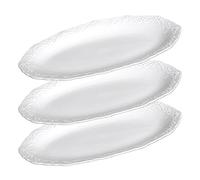 Juego de 3 platos de servir ovalados pequeños 'Provence' de porcelana vintage Shabby Antique, aprox. 14 x 23 cm