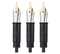 Juego de 3 plumas estilográficas Jinhao 82 de punta extrafina con sección negra y ribete dorado, compatible con mini pluma estilográfica Jinhao 82, 88, 95, 82 Mini, 92, 100