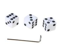 Juego de 3 pomos de guitarra con forma de dados de control de tono de volumen, perillas de velocidad de repuesto con llave para bajo