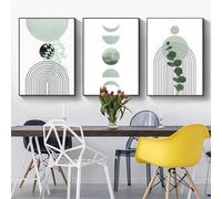 Juego de 3 pósteres bohemios, imágenes de plantas estéticas, imágenes modernas abstractas, arte bohemio decorativo, sin marco (póster de 05, 50 x 70 cm x 3 piezas)