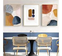 Juego de 3 pósteres bohemios, imágenes de plantas estéticas, imágenes modernas abstractas, arte bohemio decorativo, sin marco (póster 01, 50 x 70 cm x 3 piezas)