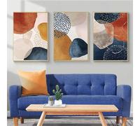 Juego de 3 pósteres bohemios, imágenes de plantas estéticas, imágenes modernas abstractas, arte bohemio decorativo, sin marco (póster de 03,50 x 70 cm x 3 piezas)