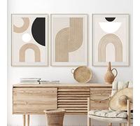 Juego de 3 pósteres de alta calidad, arte abstracto moderno, sin marco, impresión artística en lienzo, imágenes bohemias decorativas para salón o dormitorio (40 x 50 cm)