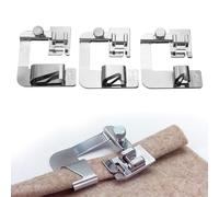 Juego de 3 prensatelas ajustables con dobladillo enrollado (1 pulgada, 1/2 pulgadas, 3/4 pulgadas) para máquina de coser para cantante, hermano, Janome, Babylock, Juki