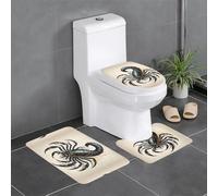 Juego de 3 protectores de baño decorativos de felpa gigante, escorpión gigante, para dormitorio, cocina, bañera, hogar, alfombra absorbente al aire libre