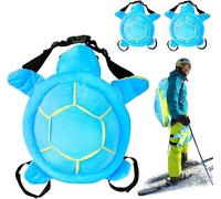 Juego de 3 protectores de tortuga 3D para snowboard, esquí, patinaje, cojín lindo en forma de tortuga para caderas, rodillera acolchada para niños y adultos