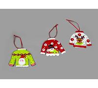 Juego de 3 Puentes Colgantes para árbol de Navidad Decorados con Papá Noel, muñeco de Nieve, Reno, árbol de Navidad, decoración del hogar, 3 Piezas