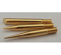 Juego de 3 puntas de soldadura, chapado en oro de 24 quilates, 99,99% cobre, compatible con Parkside, LUX, Niteo, ZD, rosca M4, cónica, puntiaguda, mini onda, duradera y resistente al calor