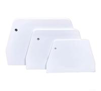 Juego de 3 raspadores de plástico trapezoidal, cuchillas de polipropileno de 1,5 mm de grosor para alisar papel pintado, masilla, relleno, decoración de aplicación de pegamento esmaltado