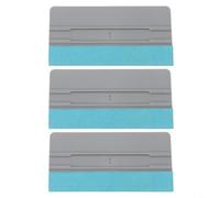Juego de 3 rasquetas para ventana de coche para aplicación de película suave en superficies planas y curvas, equipadas con fieltro para arañazos y diseño ligero (6 pulgadas)