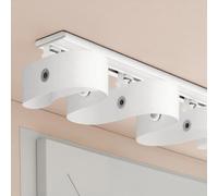 Juego de 3 rieles de techo ultrafinos de aluminio ondulado de 20 pies para separadores de ondas y habitaciones, color blanco fácil de 8.2 pies