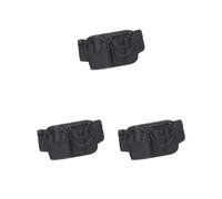 Juego de 3 riñoneras para enfermera, delantal, riñonera, bolsa de cinturón para herramientas de enfermera, color negro, 15,5 x 23 cm