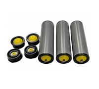 Juego de 3 rodillos de repuesto para transportador de madera de alta resistencia, 25100 cm, ideales para fábricas de carpintería y cortadoras de césped, 32 mm de diámetro
