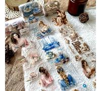 Juego de 3 rollos de cinta washi PET, cinta de pegatinas para álbumes de recortes de personas, cintas transparentes para accesorios de scrapbooking, junk journaling, Bullet Journal, manualidades DIY