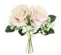 Juego de 3 Rosas Artificiales de gypsophila, Rosas de Seda Individuales, Ramo de Flores, Flores Individuales, Flores de Tallo, Rama Decorativa, Rama Artificial, Rosa