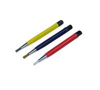 Juego de 3 rotuladores para arañazos, latón, acero y fibra de vidrio