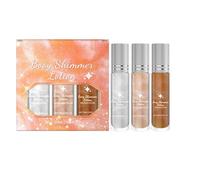 Juego de 3 rotuladores para la cara, iluminador líquido, maquillaje, iluminador facial, plata, champán, bronceador, lápiz iluminador, lápiz iluminador, palo de maquillaje, (blanco, 8,6 x 2 x 2 cm)