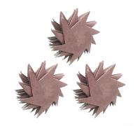 Juego de 3 ruedas de lija de tela de esmeril, discos de molienda hexagonales de grano 80/180/320 para carpintería, pulido de muebles y acabado de metal, adecuado para herramientas giratorias