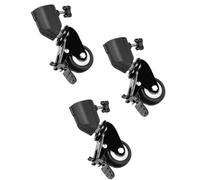 Juego de 3 ruedas giratorias de soporte C de 25 mm de diámetro para fotografía, soporte de luz plegable, accesorios de patas de trípode, rueda móvil silenciosa