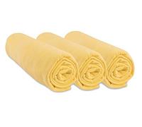 Juego de 3 sábanas de algodón para cuna, 70 x 140 - 8 colores disponibles (paja)