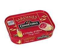 Juego de 3 sardinas Connectable con aceite de oliva virgen extra preparado a mano en Bretaña, 135 g