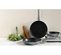 Juego de 3 sartenes con revestimiento de mármol de RoyaltyLine: Rojo