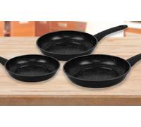 Juego de 3 sartenes de Herzberg : Negro