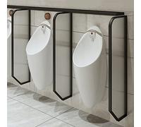 Juego de 3 separadores de urinario, tabique de inodoro, pantalla de privacidad para urinarios, pantalla de privacidad de vidrio templado para uso comercial y residencial