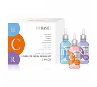 Juego de 3 serum facial con vitamina C, retinol y ácido hialurónico para cara, 3 x 30 ml, suero antiedad para la humedad, mejora el brillo y aclarado, suero contra arrugas, también adecuado para