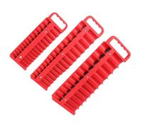 Juego de 3 soportes de llaves de vaso eficientes para herramientas de hogar y taller, resistentes de 1/4 pulgadas, 3/8 pulgadas, gestión de herramientas