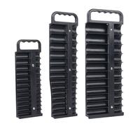 Juego de 3 soportes de llaves de vaso eficientes para herramientas de hogar y taller, resistentes de 1/4 pulgadas, 3/8 pulgadas, gestión de herramientas