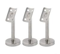 Juego de 3 soportes de pasamanos ajustables de acero inoxidable para escaleras, soporte de riel montado en la pared, accesorios de columna segura, plata, 100 mm, 120 mm, soporte comercial residencial