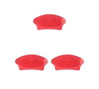 Juego de 3 soportes de plástico manos libres para cartas con clip para asiento de póquer, color rojo, 21,5 x 10 cm
