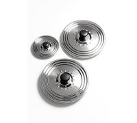 Juego de 3 tapas para cacerola universal de acero inoxidable 16/18/20-22/24/26 - 28/30/32 cm - Tapa universal - Tapas para ollas y sartenes - Tapa para cacerola resistente anti-proyección