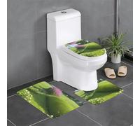 Juego de 3 tapetes de baño de 24 x 16 pulgadas con estampado HJFCZH Prairie antideslizantes para inodoro, tocador y cubierta de tapa, fácil de limpiar